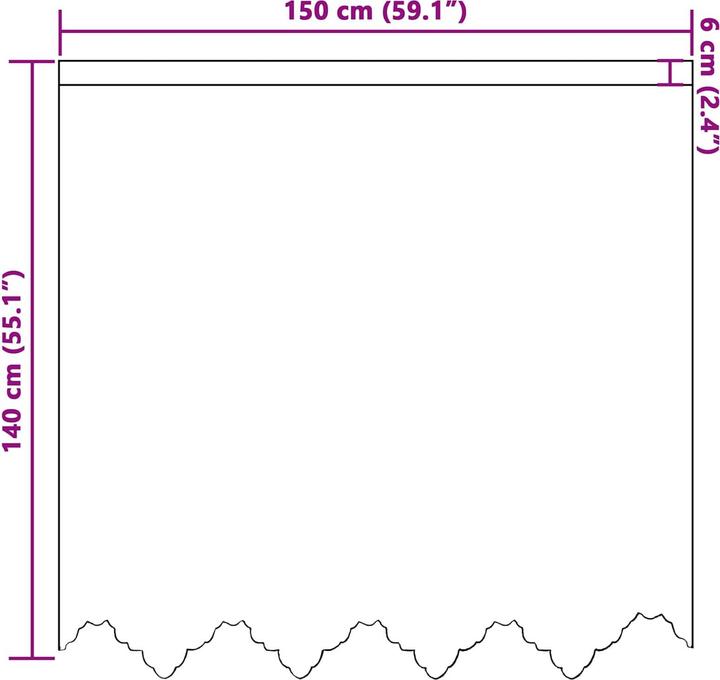 Produktbild vidaXL Spitzenvorhang (150 x 140 cm)
