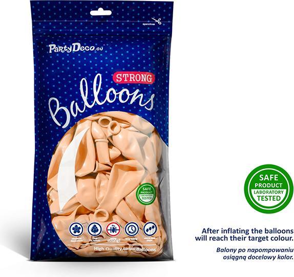 Produktbild Partydeco Strong Balloons 27cm, Pastel Light Peach (1 pkt / 50 pc.) (50 x)