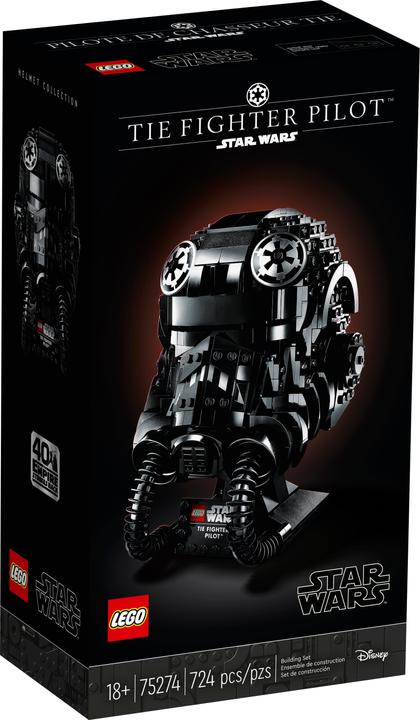 Actual product image LEGO TIE Fighter Pilot Helmet (75274, LEGO Star Wars)