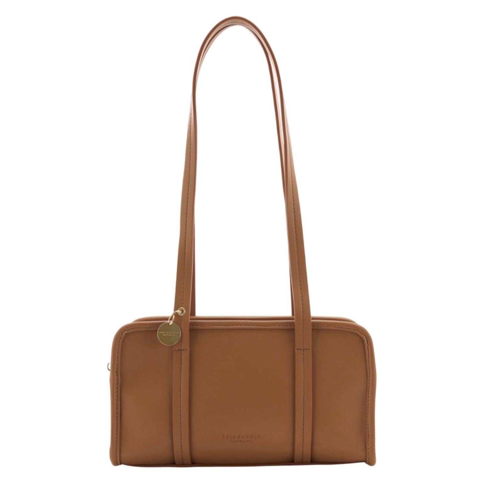 Seidenfelt, Damen, Handtasche, Nelma Bowling Bag, Braun