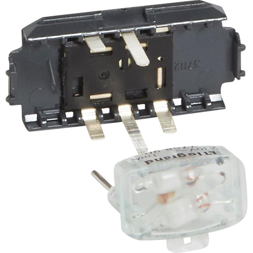 Legrand PRO21 Glimmaggregat 775893 21 230V 1,0mA grün nur für Taster, Taster + Schalter, Grün