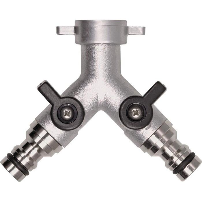Geka, Schlauchanschluss + Schlauchverbinder, Zweiwegeventil plus Messing vernickeltIG 3/4 ″ (101.60 mm)
