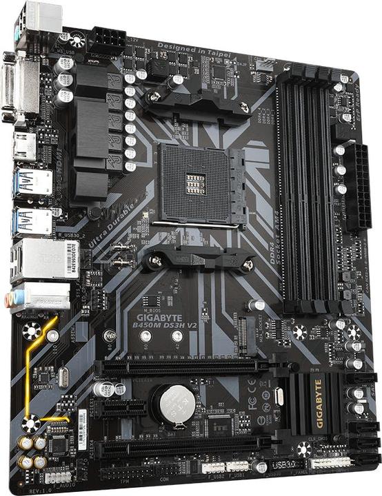 Actual product image Gigabyte B450M DS3H V2 (AM4, AMD B450, mATX)