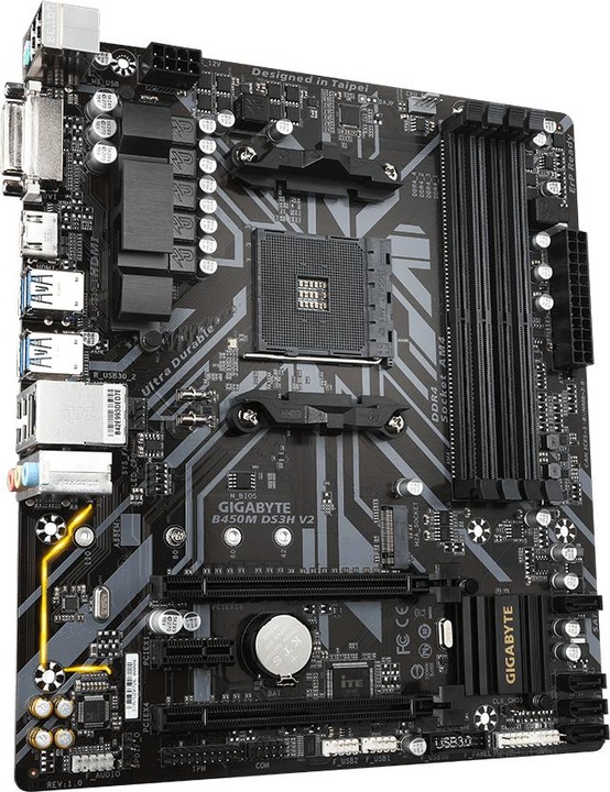 Actual product image Gigabyte B450M DS3H V2 (AM4, AMD B450, mATX)