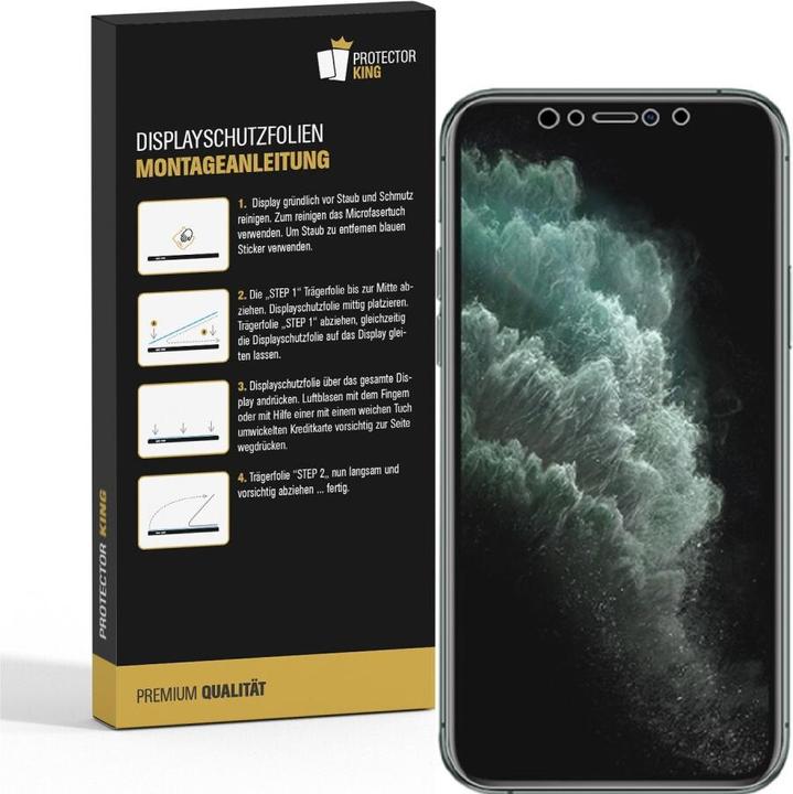Produktbild Protectorking 3x Panzerfolie Anti-Shock Full Cover matt (3 Stk., Apple iPhone XS Max)