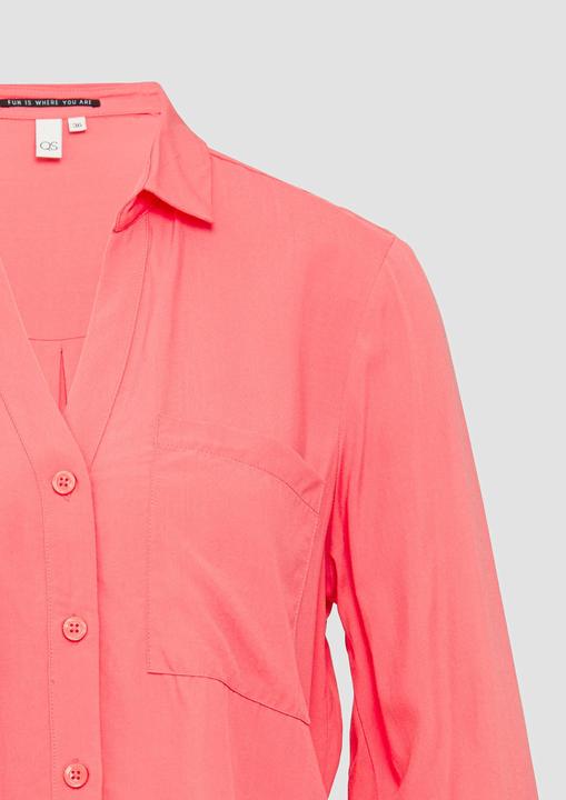 Actual product image S.Oliver Bluse Viskosebluse mit Turn-up und aufgesetzten Taschen (42)