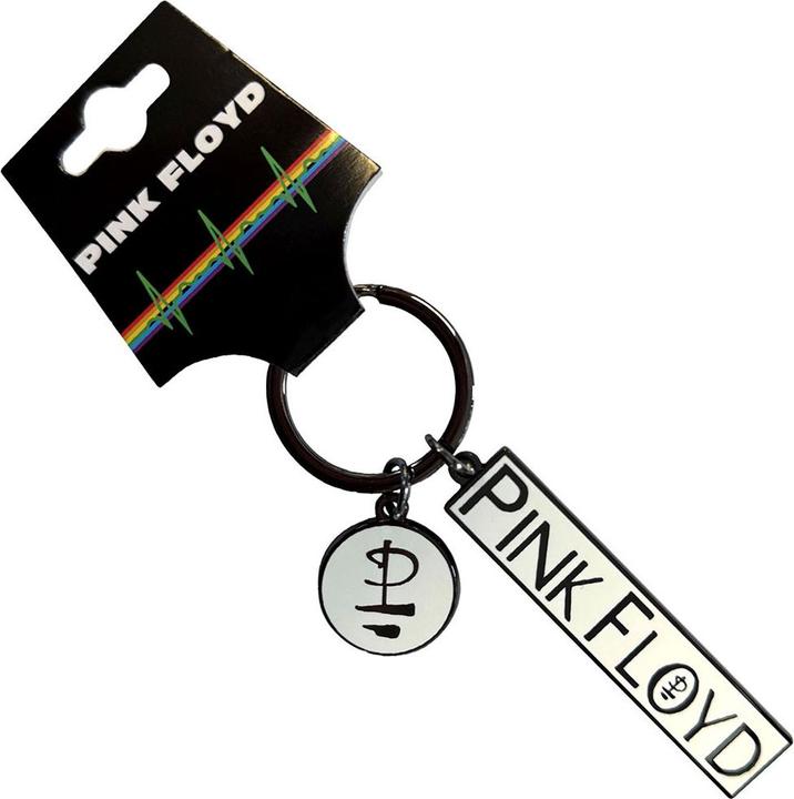 Actual product image Pink Floyd Division Bell Logo & Charm Plastic Key Chain