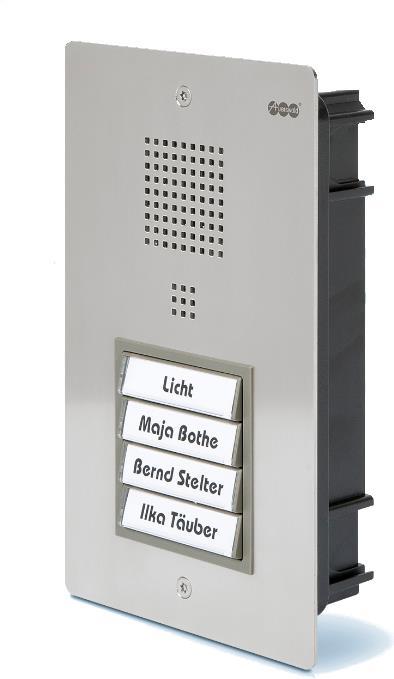 Produktbild Auerswald TFS Dialog 304 / 4 Taster / Edelstahl / für Unterputzmontage/Betrieb an analoge Nebenstellen / LE...