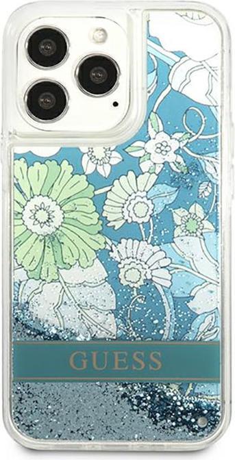 Produktbild Guess GUHCP13LLFLSN iPhone 13 Pro / 13 6,1" zielony/green hardcase Flower Liquid Glitter (Apple iPhone 13 Pro)