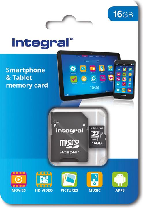 Produktbild SMARTPHONE AND TABLET MICROSDHC/XC UHS-I U1 MicroSD (16 GB, microSDHC, U1, UHS-I)