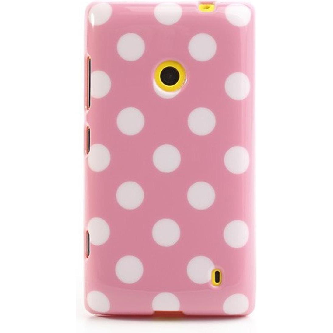 Thumbnail - König Design Schutzhülle TPU Case für Handy Nokia Lumia 520 525 Rosa / Weiss (Nokia Lumia 520), Smartphone Hülle, Rosa