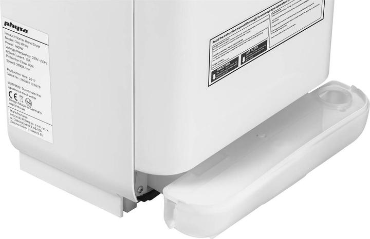 Produktbild Physa Händetrockner Airblade Elektrischer Handtrockner Wandhandtrockner 1650 W Weiss