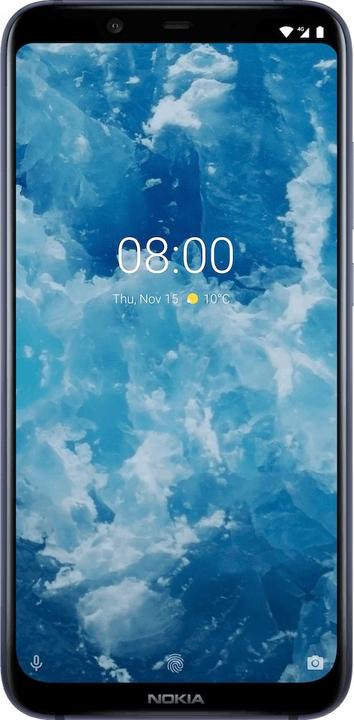Produktbild Nokia 8.1 (64 GB, Blue, 6.18", Hybrid Dual SIM, 4G)