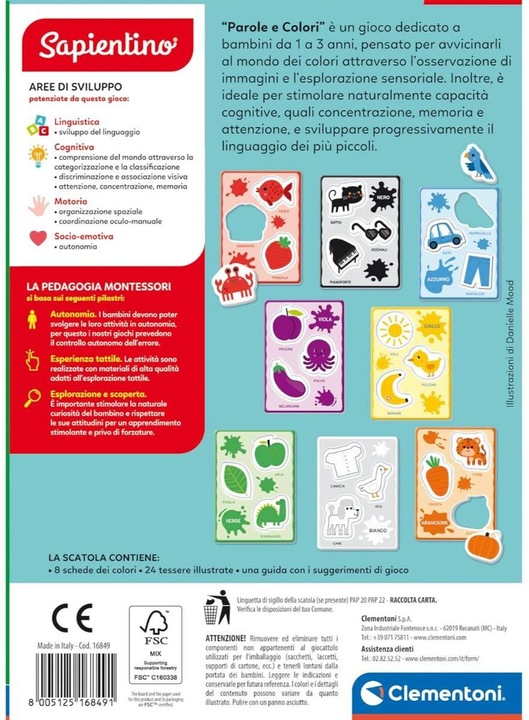 Immagine prodotto Clementoni Montessori Parole e Colori