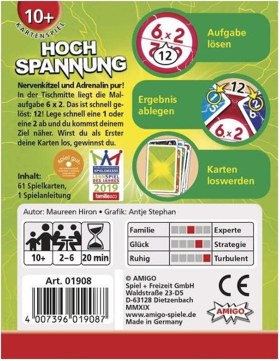 Actual product image Amigo High voltage (German)