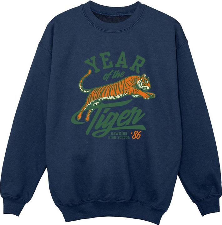 Produktbild Netflix Stranger Things Hawkins Year of The Tiger 86 Sweatshirt Jungen (152, 158)