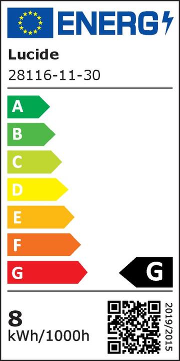 Label énergétique Lucide Brice-LED (468 lm, E11)