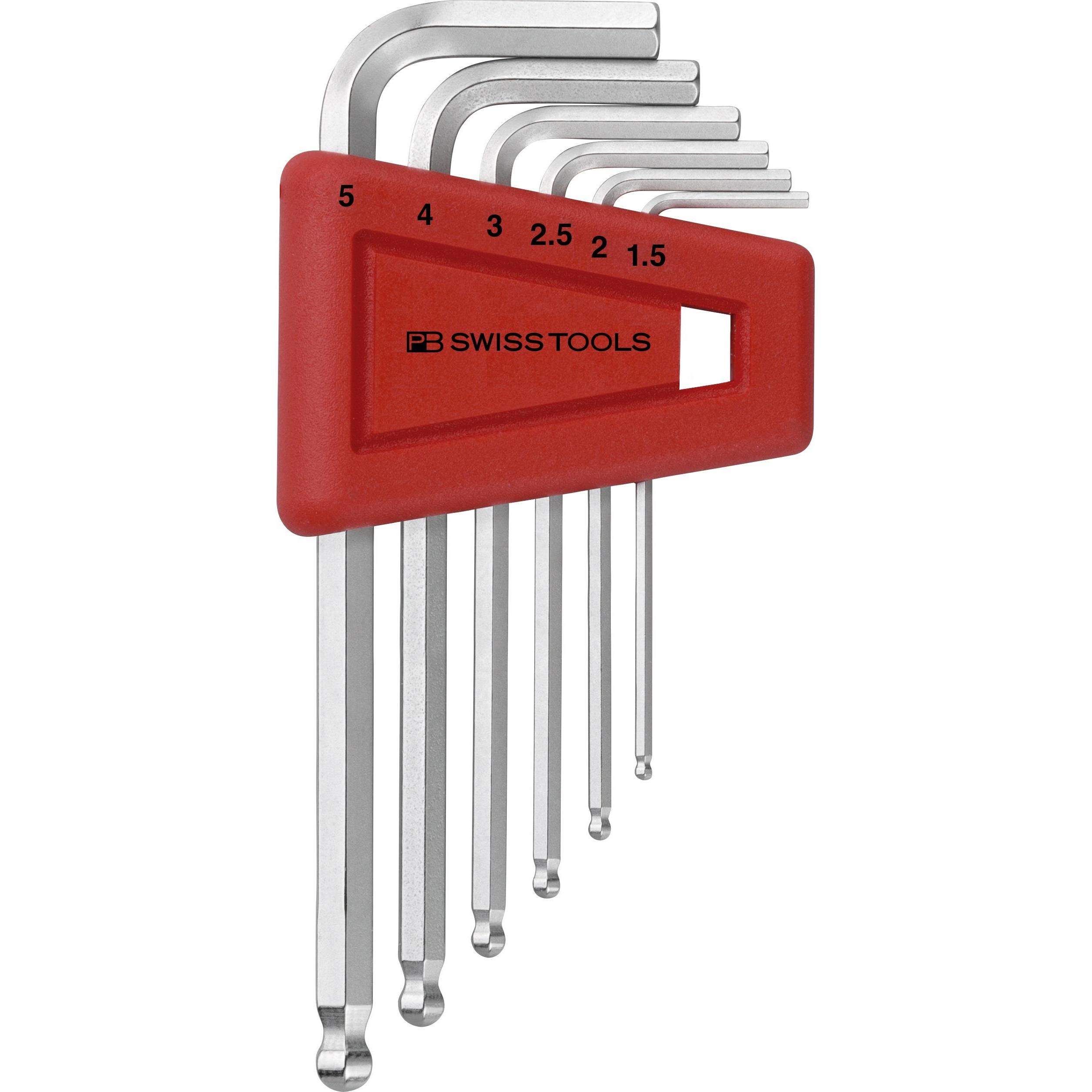 PB Swiss Tools, Sechskantschlüssel, Innensechskantschlüsselsatz mit Kugelkopf