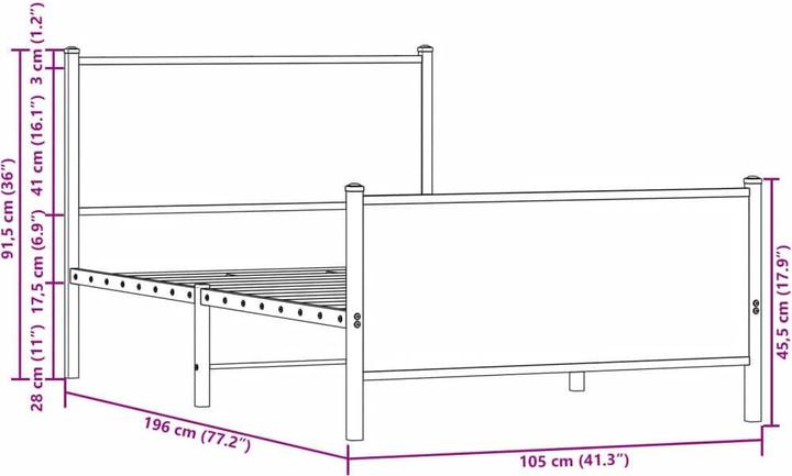 Image du produit vidaXL Bettgestell (100 x 190 cm)