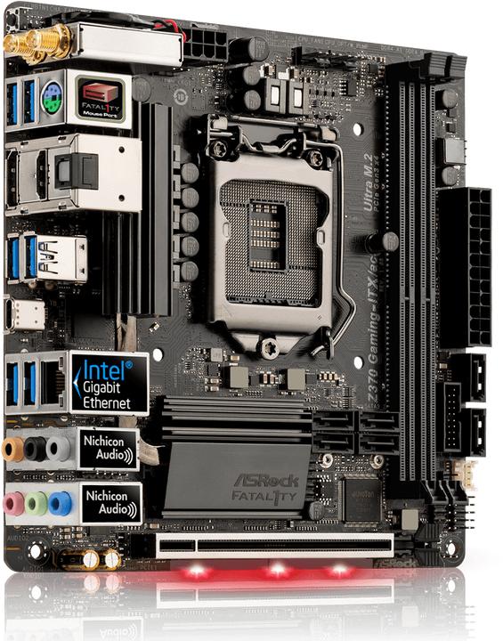 Produktbild AsRock Fatal1ty Z370 Gaming-ITX/ac (LGA 1151, Intel Z370, Mini-ITX)