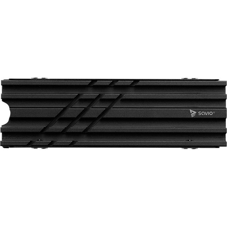 Savio Chłodzenie do dysków M.2 NVMe 2280, AK-60 (PC, PS5), Weiteres Gaming Zubehör, Schwarz
