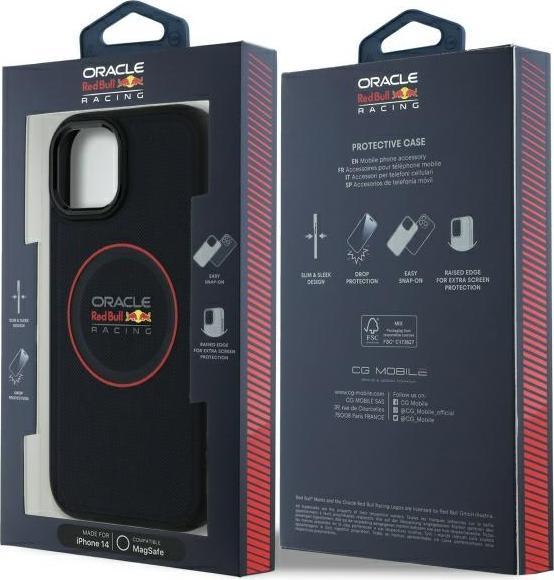 Produktbild Red Bull RBHMP14S24PUILVR iPhone 14 6.1" hardcase granatowy/navy Leather Red Ring MagSafe (Apple iPhone 14)