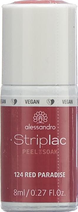 Image du produit Alessandro Striplac Peel or Soak (124 Red Paradise, Vernis à ongles peel off)