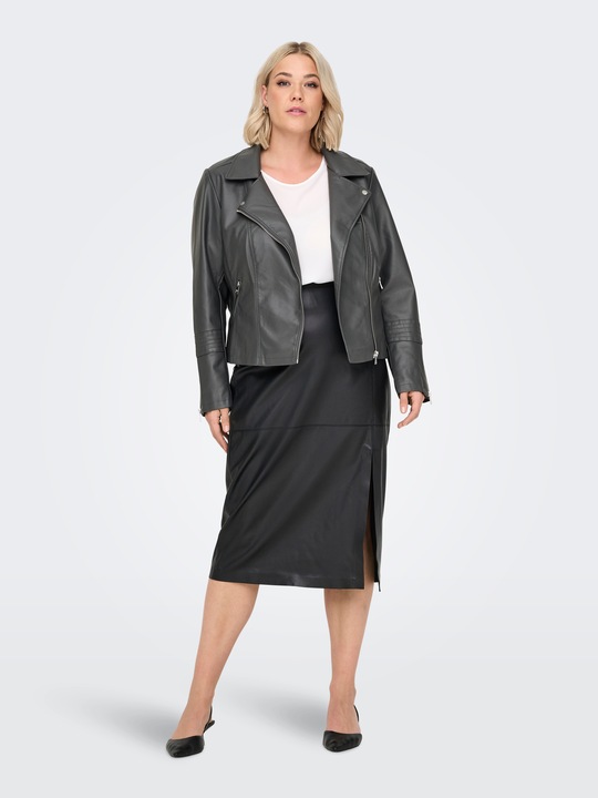 Actual product image Only Curvy biker faux leather jacket Biker jacket in leather look (50)
