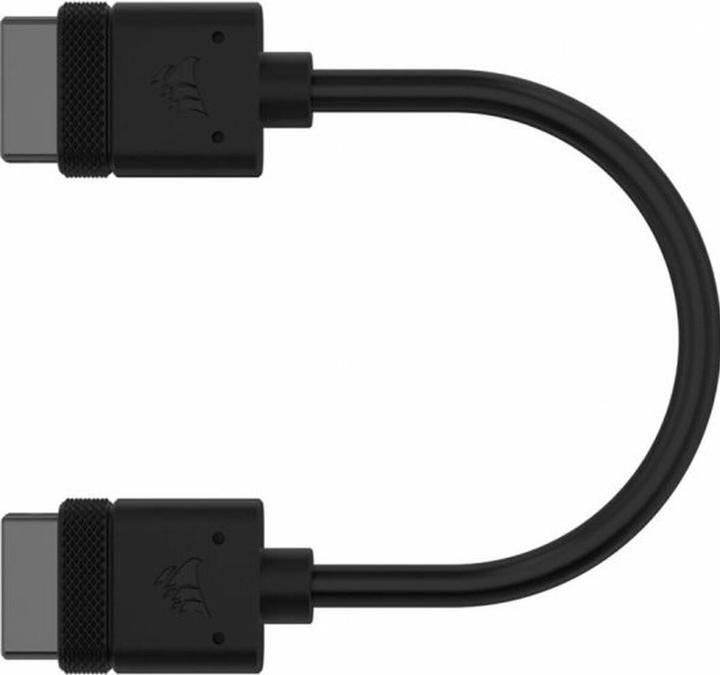 Productafbeelding Corsair iCUE LINK kabel, 2x 100mm met rechte connectoren, zwart