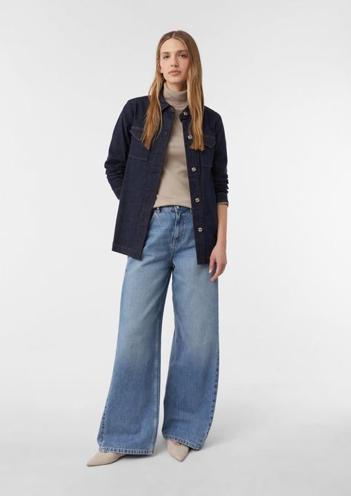 Produktbild Comma Strickpullover Rollkragenpullover im Slim Fit mit Ärmelschlitzen (32)