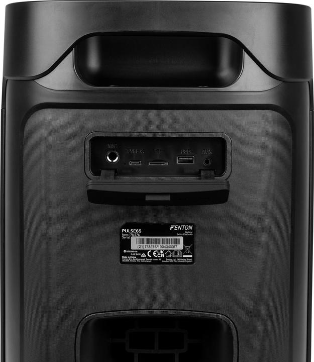 Produktbild Fenton Bluetooth Speaker Pulse65 Schwarz (12 h, Akkubetrieb, Netzbetrieb)