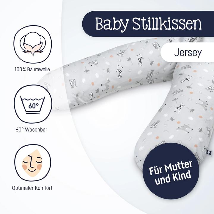 Immagine prodotto Julius Zöllner Cuscino per allattamento Jersey Savannah Beige 190 cm (76 cm)