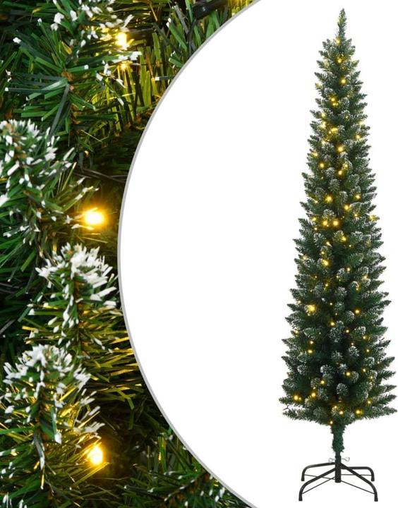 Produktbild vidaXL Künstlicher Weihnachtsbaum Schlank 150 LEDs 150 cm (150 cm)