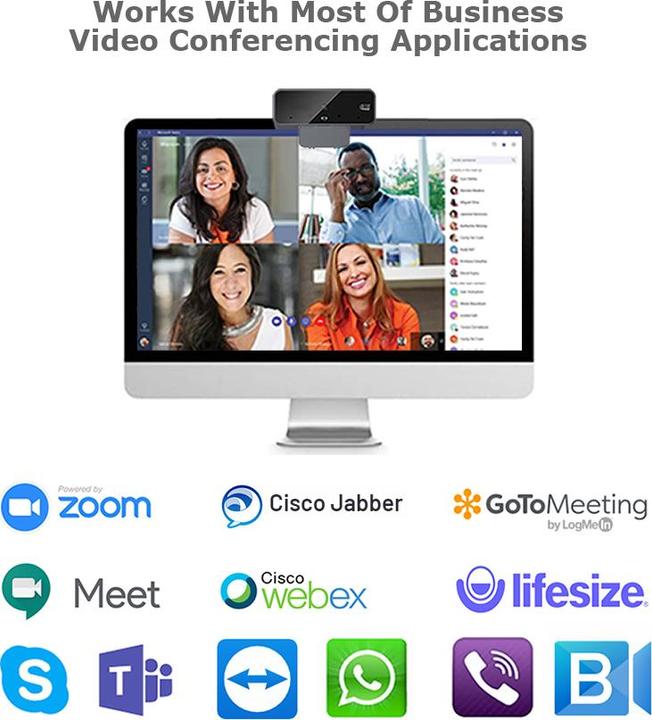 Actual product image Adesso 8.0 MP autofocus webcam with dual microphone (8.60 Mpx)