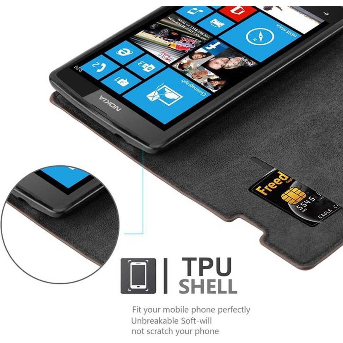 Thumbnail - Cadorabo Book Invisible Magnet Cover (Nokia Lumia 520), Smartphone Hülle, Braun