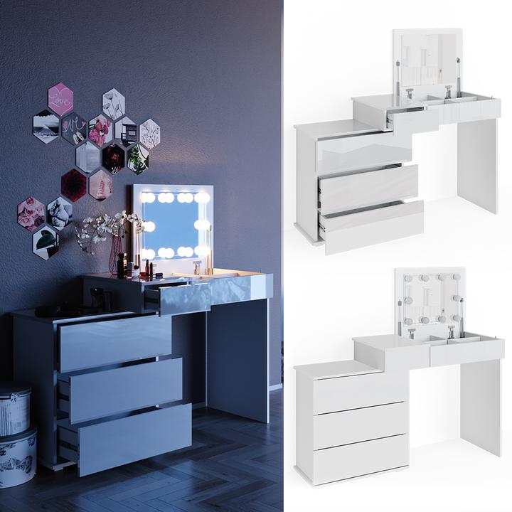 Produktbild Vicco Lotos mit LED Beleuchtung (117 x 45 x 78 cm)