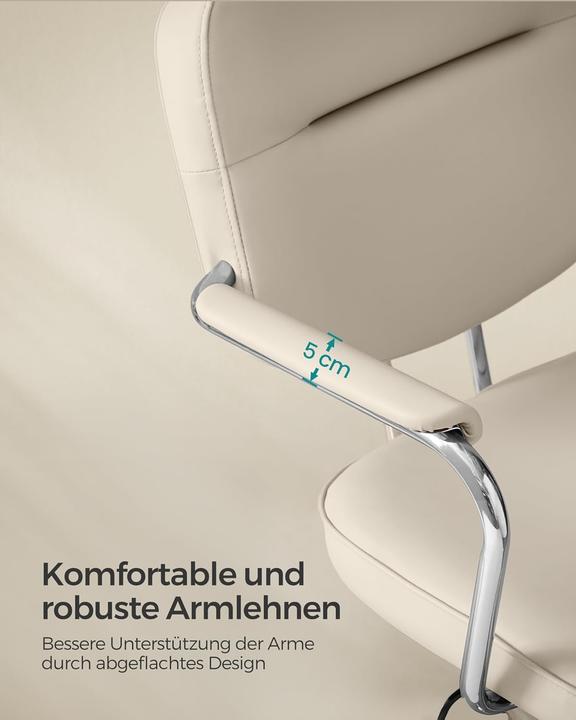 Produktbild Songmics OBG033W01 Homeoffice-Stuhl, höhenverstellbar, neigbar (43 - 53 cm)