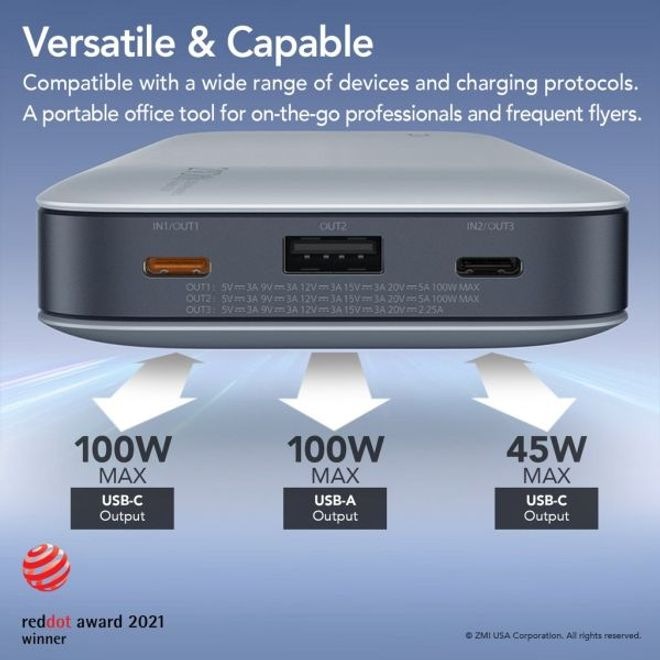 Produktbild ZMI Powerpack 25000 mAh, 210 W Powerbank (QB826G) (25000 mAh, 100 W, 92.50 Wh)
