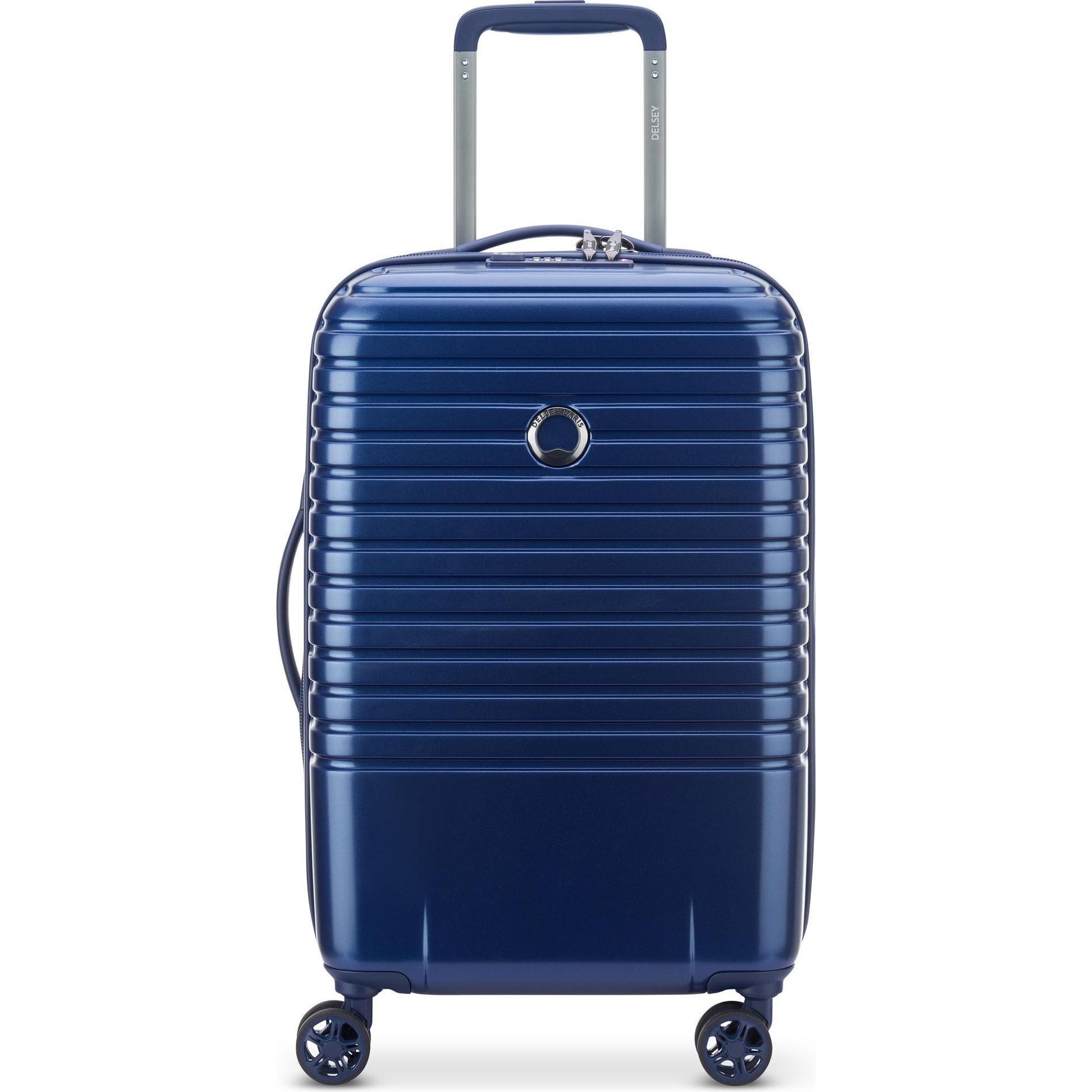 Delsey, Koffer, Caumartin 4-Doppelrollen Kabinentrolley 55 cm, Blau, (43 l)