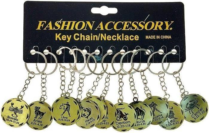 Actual product image Adar Sternzeichen-Schlüsselanhänger aus Metall (12 Stück)