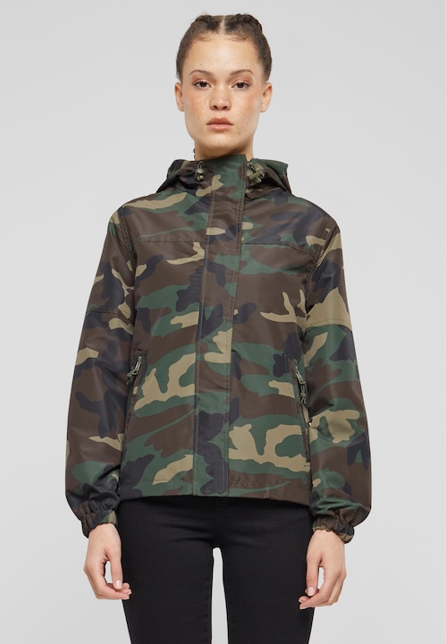 Actual product image Brandit Ladies summer front zip windbreaker size 4XL colour forest (4XL)