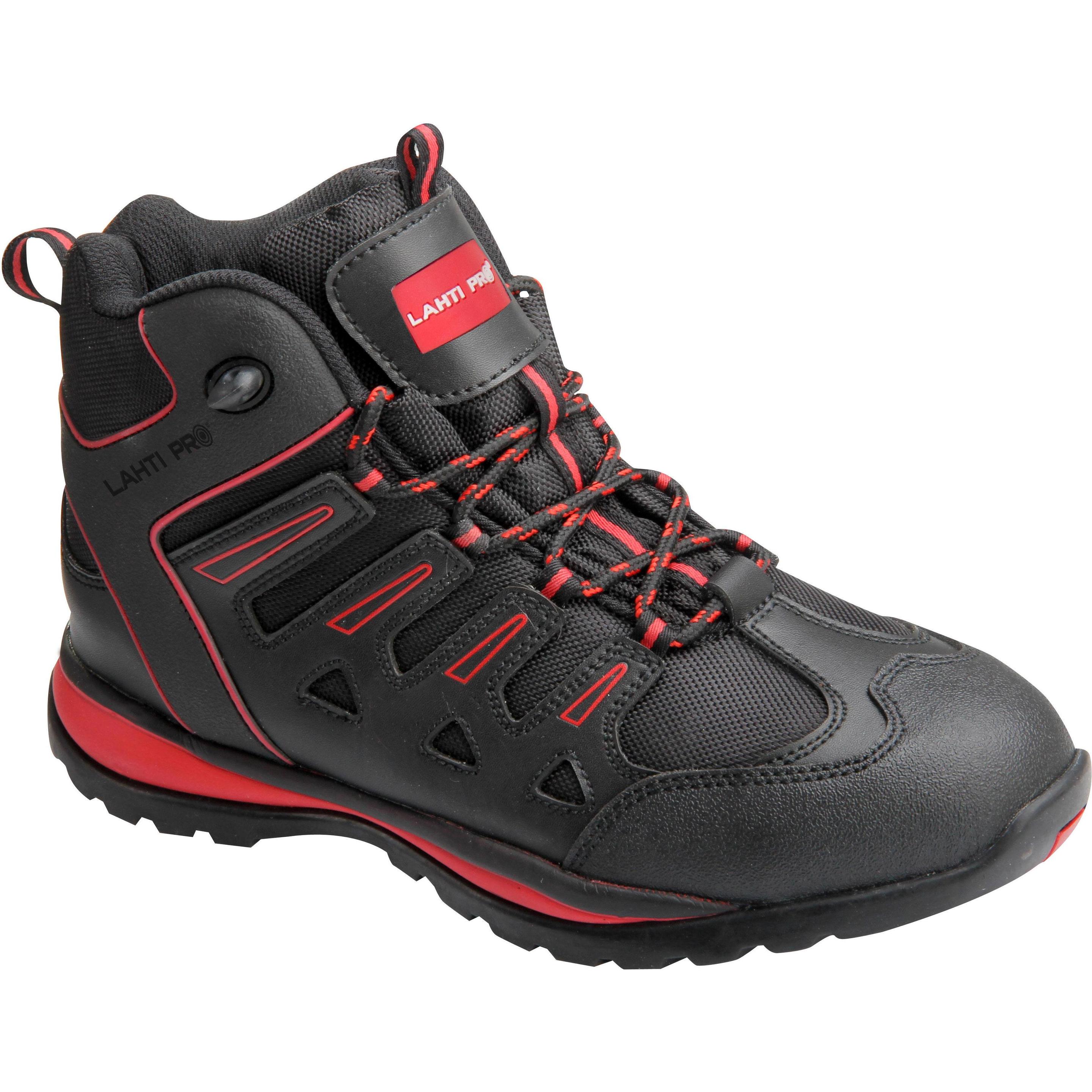 Lahti Pro, Sicherheitsschuhe, Leather / oxford shoes black red, sb sra, "40", ce, lahti (40)