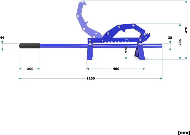 Actual product image Wiltec XPOtool 5-in-1 log lifter Log lifter Log turner Log Ø50cm Forest felling lifter