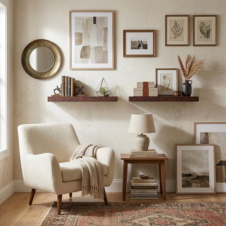 Actual product image Relaxdays 3x wall shelf (60 x 23 x 4 cm)