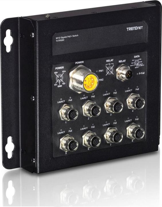 Produktbild Trendnet 8-Port industrieller EN50155 M12 Gigabit PoE+ Railway Switch (8 Ports)