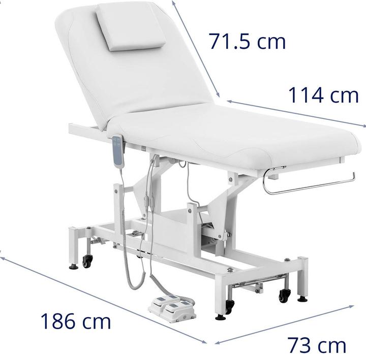 Produktbild Physa Massageliege Massagetisch Massagebank Klappbar Elektrisch 200 kg Weiss
