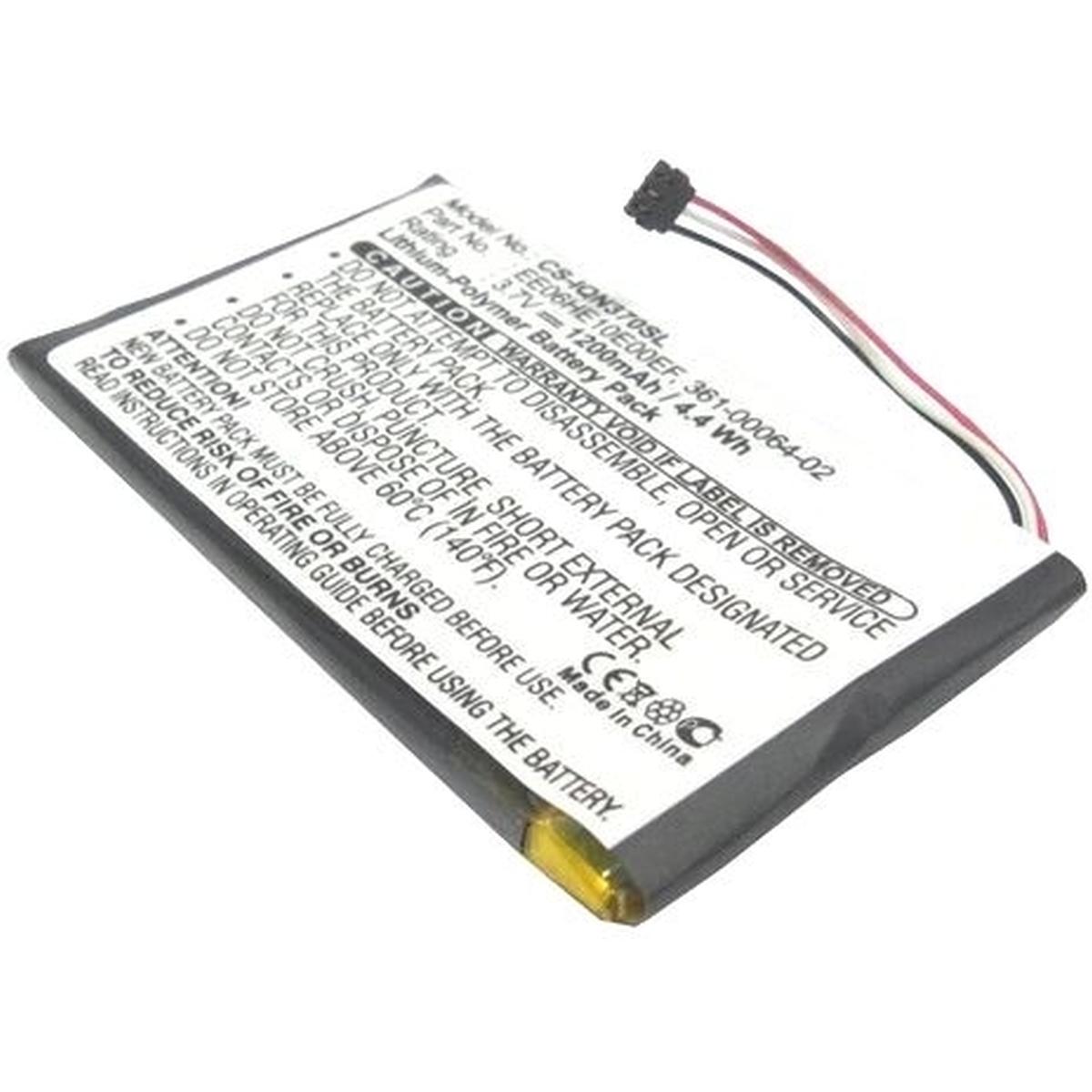 AGI, Fahrzeug Navigation Zubehör, 37278 - Batterie/Akku - Garmin - Schwarz - Lithium Polymer (LiPo) - 1200 mAh - 3