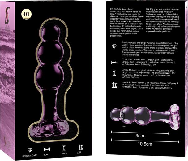 Produktbild Ibiza Nebula Series By ™ - Modell 1 Analplug Borosilikatglas 10,7 X 3 cm Rosa