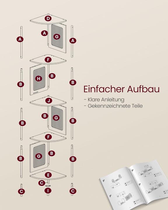 Actual product image Vasagle Corner (32 x 31.90 x 156 cm)