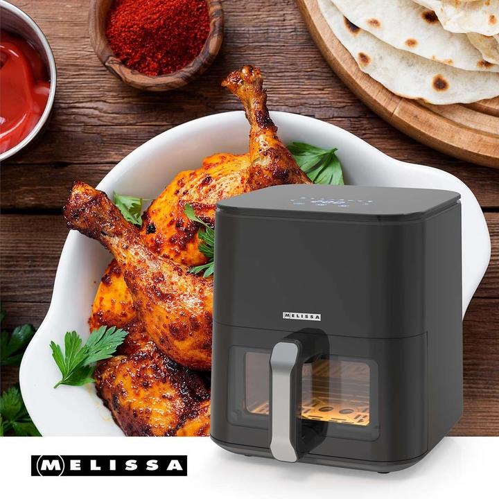 Produktbild Melissa Digitale Heissluftfritteuse XL | 5 l | 60-min Timer | 8 Voreinstellungen | Sichtfenster | Sch